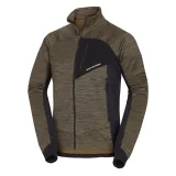 Férfi bélelt túrázó pulóver cipzárral NORTHFINDER JULISTE-550blackdarkgreen · záber 3