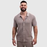 Pánská pletená souprava Iron Aesthetics Vibe, béžová · záber 2