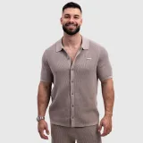 Pánska pletená súprava Iron Aesthetics Vibe, béžová · záber 2