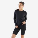 KALENJI Dámske bežecké tričko s dlhým rukávom Sun Protect čierne XL · záber 1