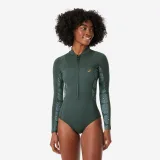 DECATHLON Dámska kombinéza 500 1,5 mm nohavičkový strih zelená S · záber 1