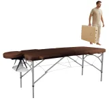 Masážne lehátko inSPORTline Tamati 186x70x63-90 cm 2-dielne hliníkové · záber 1
