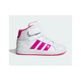 Dievčenská rekreačná obuv ADIDAS Grand Court Mid K cloud white shock pink grey two · záber 2