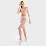 SQUATWOLF Sportovní Top Seamless Crop Top Rose Gold - Velikost: XS | Barva: Ružová | Hmotnost: 0,19 kg | Balení: 100 · záber 4