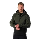 Pánska turistická bunda s kapucňou NORTHFINDER CLIFTON 550blackdarkgreen · záber 2
