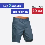 QUECHUA Pánske turistické šortky NH500 Regular sivomodré 2XL · záber 1