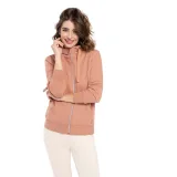 Dámska zateplená mikina so zipsom VOLCANO B-DAFNE-101-BEIGE · záber 3