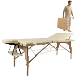 Masážne lehátko inSPORTline Japane 195x70x62-84 cm 3-dielne drevené · záber 4