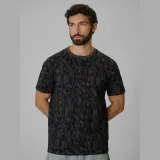 T-shirt regular s potlačou pánsky - čierny · záber 11