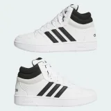 Pánska rekreačná obuv ADIDAS Hoops Mid Classic M cloud white core black orbit grey · záber 4