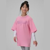 T-shirt loose s potlačou dievčenský - ružový · záber 4
