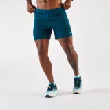 KIPRUN Pánske bežecké šortky Run 500 Confort zelenomodré 2XL · záber 1