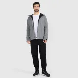 Pánská větruodolná bunda softshell membrána 5 000 - šedá · záber 2