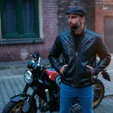Kožená moto bunda W-TEC Elcabron Farba čierna, · záber 4