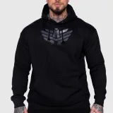 Pánska mikina s kapucňou Iron Aesthetics Apex, čierna · záber 1