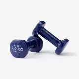 DOMYOS ČINKY NA FITNESS 2 × 2 Kg – MODRÁ 2 x 2 kg · záber 1