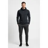 Pánska zateplená mikina s kapucňou 4F BRUSHED UNDERWEAR M100-WAW25UBRUM100-20S-DEEP BLACK · záber 3