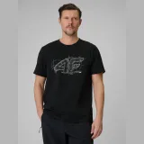 Regular tričko s potiskem pánské - černé · záber 1