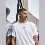 T-shirt regular s potiskem pánský 4F x Robert Lewandowski - bílá · záber 1