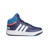 Chlapecká rekreační obuv ADIDAS Hoops 3.0 Mid K dark blue blue rush turbo · záber 2