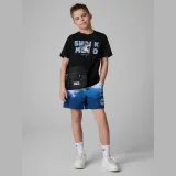 Plážové boardshorty chlapčenské - modré - Farba: modrá · záber 5