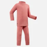 WEDZE Detské spodné termolegíny Warm na lyžovanie ružové 12-18 m (73-81 cm) · záber 2