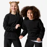 DECATHLON Detská hrejivá mikina s okrúhlym výstrihom čierna 10-11 r (141-150 cm) · záber 1