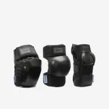 DECATHLON Súprava 3 detských chráničov Pad500 na skateboard čierna 2XS · záber 1