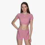 Dámské tréninkové tričko s krátkým rukávem NIKE PRO W NP DF SS CROP TOP TT GX-699-Pink · záber 2