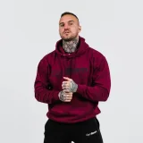 GymBeam Mikina PRO Hoodie Burgundy - Velikost: S | Barva: červená | Hmotnost: 0,45 kg | Balení: 24 · záber 2