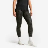 DOMYOS Dámske fitness legíny s vysokým pásom a potlačou fialové S (W28 L31) · záber 1