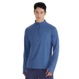 Pánské běžecké tričko s dlouhým rukávem 4F LONGSLEEVE FNK-WSS25TFLOM327-32S-DENIM · záber 1