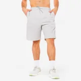 DOMYOS Pánske fitness šortky z moltonu sivé 2XL · záber 1