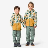 QUECHUA Detská fleecová sherpa mikina NH500 2-6 r. okrovo-zelená 5-6 r (113-122 cm) · záber 2