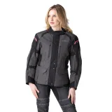 Dámska moto bunda W-TEC Barbata Farba čierno-šedo-ružová, · záber 3