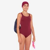 DECATHLON Dievčenská plavecká súprava 100 plavky, okuliare, čiapka, taška – 100 fialová 4-5 r (103-112 cm) · záber 2