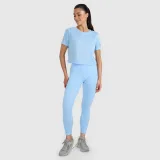 Dámský rychleschnoucí crop-top na trénink - modrý · záber 2