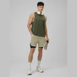 Pánské tréninkové regular rychleschnoucí tričko - khaki · záber 2