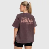 Női oversized póló Iron Aesthetics Fit club, washed burgundy · záber 1