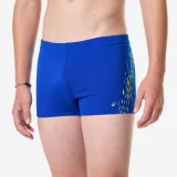 DECATHLON Chlapčenské boxerkové plavky Fiti Corner modro-žlté 10-11 r (141-150 cm) · záber 1
