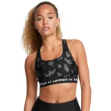 Dámská sportovní tréninková podprsenka UNDER ARMOUR Crossback Mid Print-BLK · záber 1