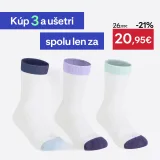 DECATHLON Vysoké tenisové ponožky RS 500 3 páry modré 39-42 · záber 1