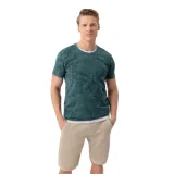 Pánské tričko s krátkým rukávem VOLCANO TM-LEFTY-BLUE · záber 1