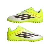 Chlapčenské futbalové kopačky turfy ADIDAS F50 Club Jr TF team solar yellow 2 core black lucid red - Farba: čierna · záber 4