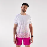 KIPRUN Pánske tričko na trailový beh Run 500 Resist ružovo-biele XL · záber 1