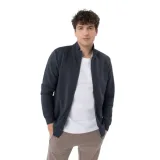 Pánská mikina se zipem VOLCANO B-STRIPE-NAVY · záber 1