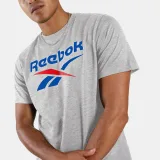 REEBOK REEBOK pánske bavlnené tričko s logom sivé 2XL · záber 2
