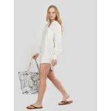 Dámská košile s dlouhým rukávem FUNDANGO Athene Cover-up-100-white · záber 5