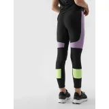 Dievčenské legíny 4F JUNIOR TIGHTS FNK-4FJWSS24TFTIF221-20S-DEEP BLACK · záber 3