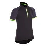 BTWIN Detský cyklistický dres 500 s krátkym rukávom čierno-žltý 8-9 r (131-140 cm) · záber 2